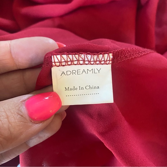 RED FRINGE SWIM COVERUP OSFM - Picture 6 of 7